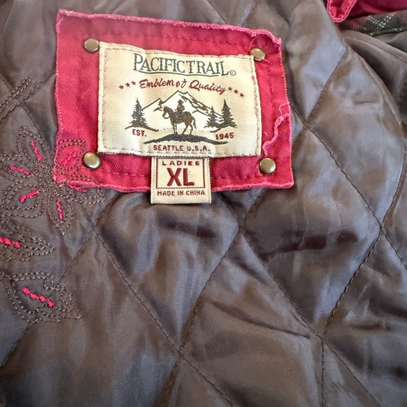 Pacific Trail Women's Deep Red/burgundy/maroon lined Utility Jacket women’s XL - Picture 9 of 15